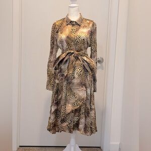 Silk printed dress size S